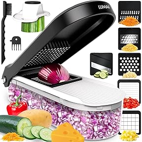 FullStar Vegetable and Onion Chopper – Professional Food Chopper, Spiralizer, Dicer, 4-in-1, White