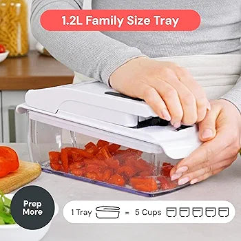 FullStar Vegetable and Onion Chopper – Professional Food Chopper, Spiralizer, Dicer, 4-in-1, White